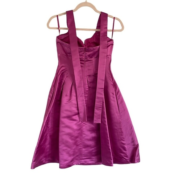 Moda International Pink 100% Silk Party Dress Halter Barbie Fit & Flare Size 2 - Picture 16 of 17
